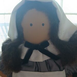 Lizzie High Doll Vintage Thanksgiving Pilgrim 1988 Ladie And Friends Inc Wood